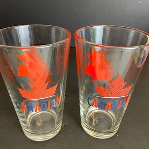 Molson Canadian Team Canada Drinking Glasses